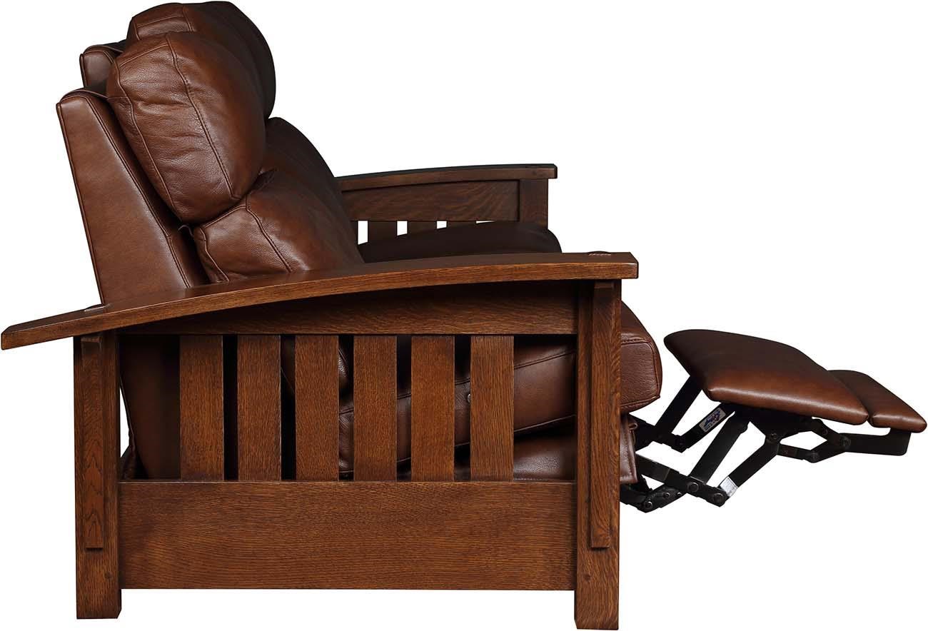 Stickley Oak Mission Classics Reclining Sofa Sprintz Furniture Reclining Sofas